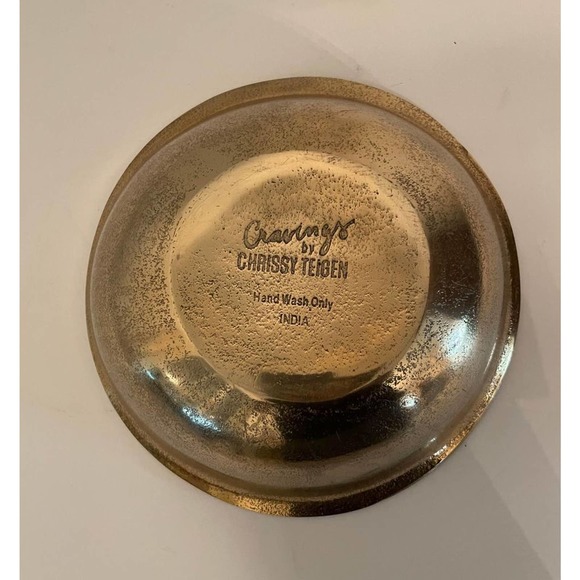 Cravings By Chrissy Teigen Rough Aluminum Bowl in Champagne Gold - Picture 3 of 3